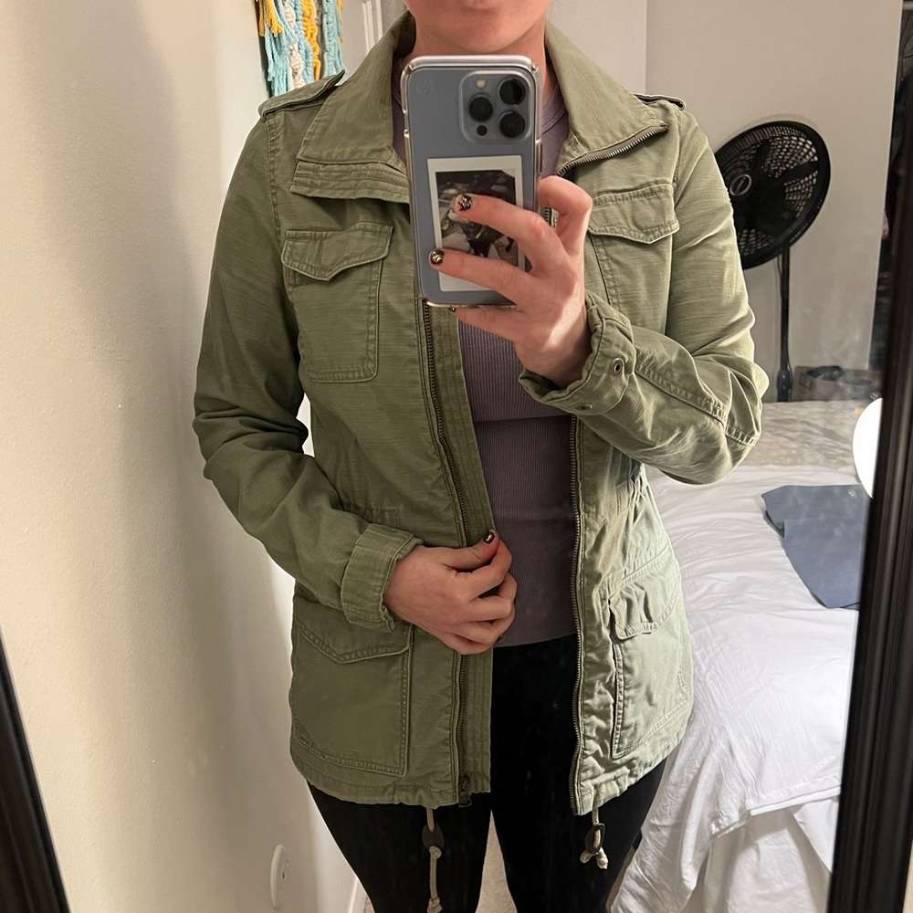 Green army type jacket